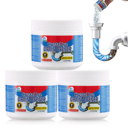 Bell Bird Crystal Lye Drain Opener, Pure Sodium Hydroxide Pellets, Powerful Clog Remover for Bathroom & Kitchen Sinks, Drains, and Shower Pipes