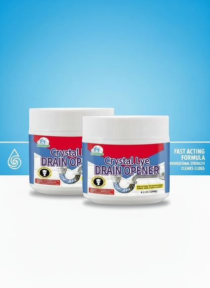 Bell Bird Crystal Lye Drain Opener, Pure Sodium Hydroxide Pellets, Powerful Clog Remover for Bathroom & Kitchen Sinks, Drains, and Shower Pipes