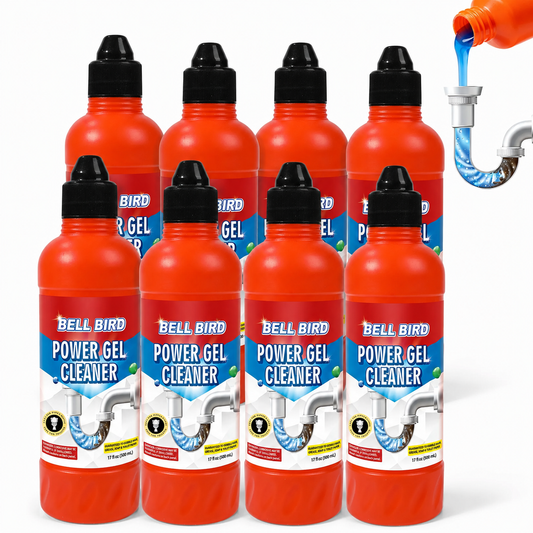 Bell Bird Power Gel Drain Cleaner-Eight bottles